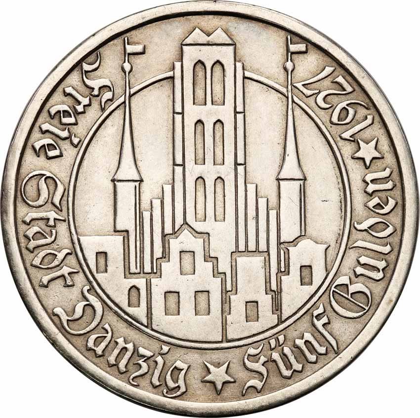 Wolne Miasto Gdańsk / Danzig. 5 Guldenów 1927
